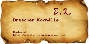 Drescher Kornélia névjegykártya